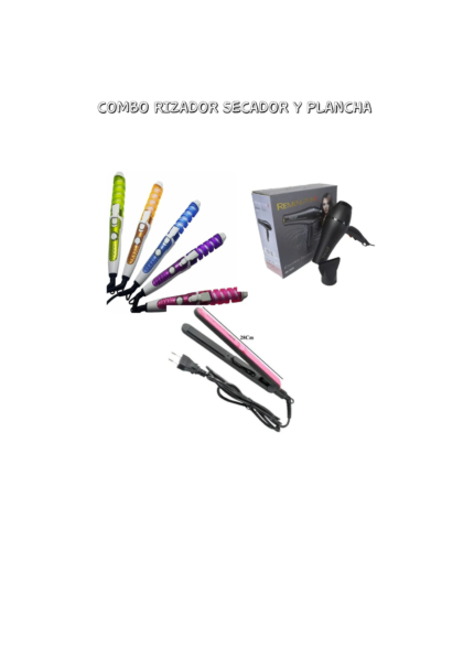 #COMBO DE #RIZADOR, #SECADOR Y #PLACHA